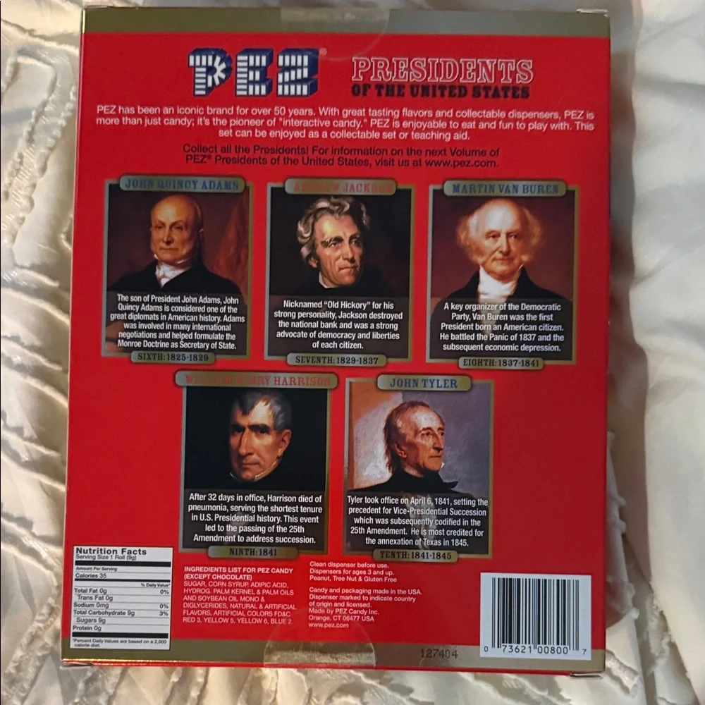 Presidents of the United States PEZ Dispenser Set - Red, Blue - Picture 2 of 2